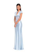 Floor Length Maxi Skirt In Baby Blue
