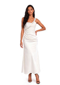 Qadan One Shoulder Beaded Maxi Dress