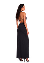 Walidah Halter Neck Backless Maxi Dress