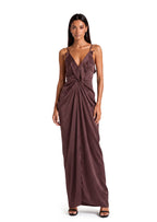 Cage V Neck Sleeveless Maxi Dress