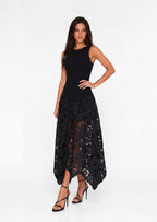 Abetzi Knit Midi Dress In Black