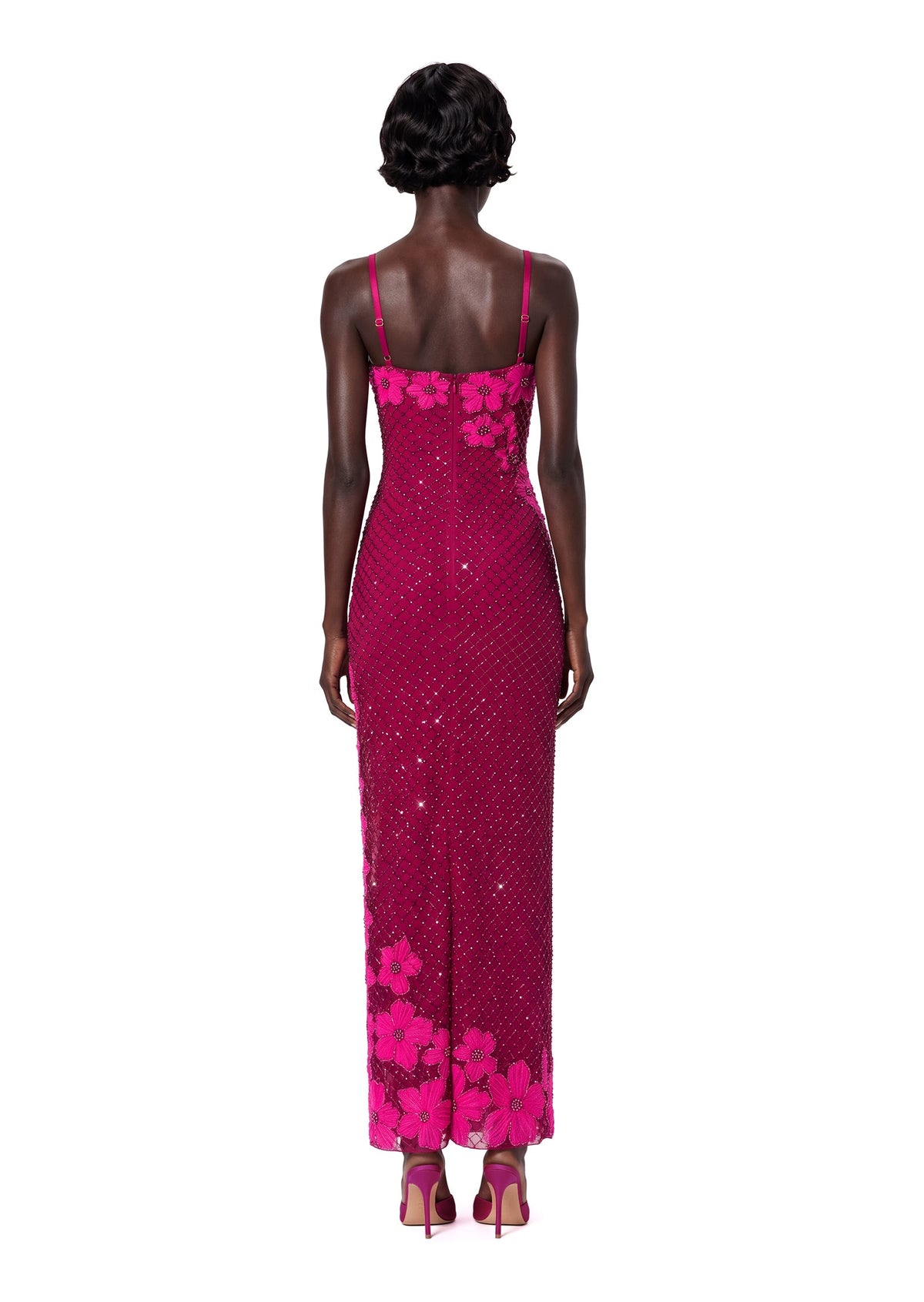 Hadas Sequin Slit Maxi Dress