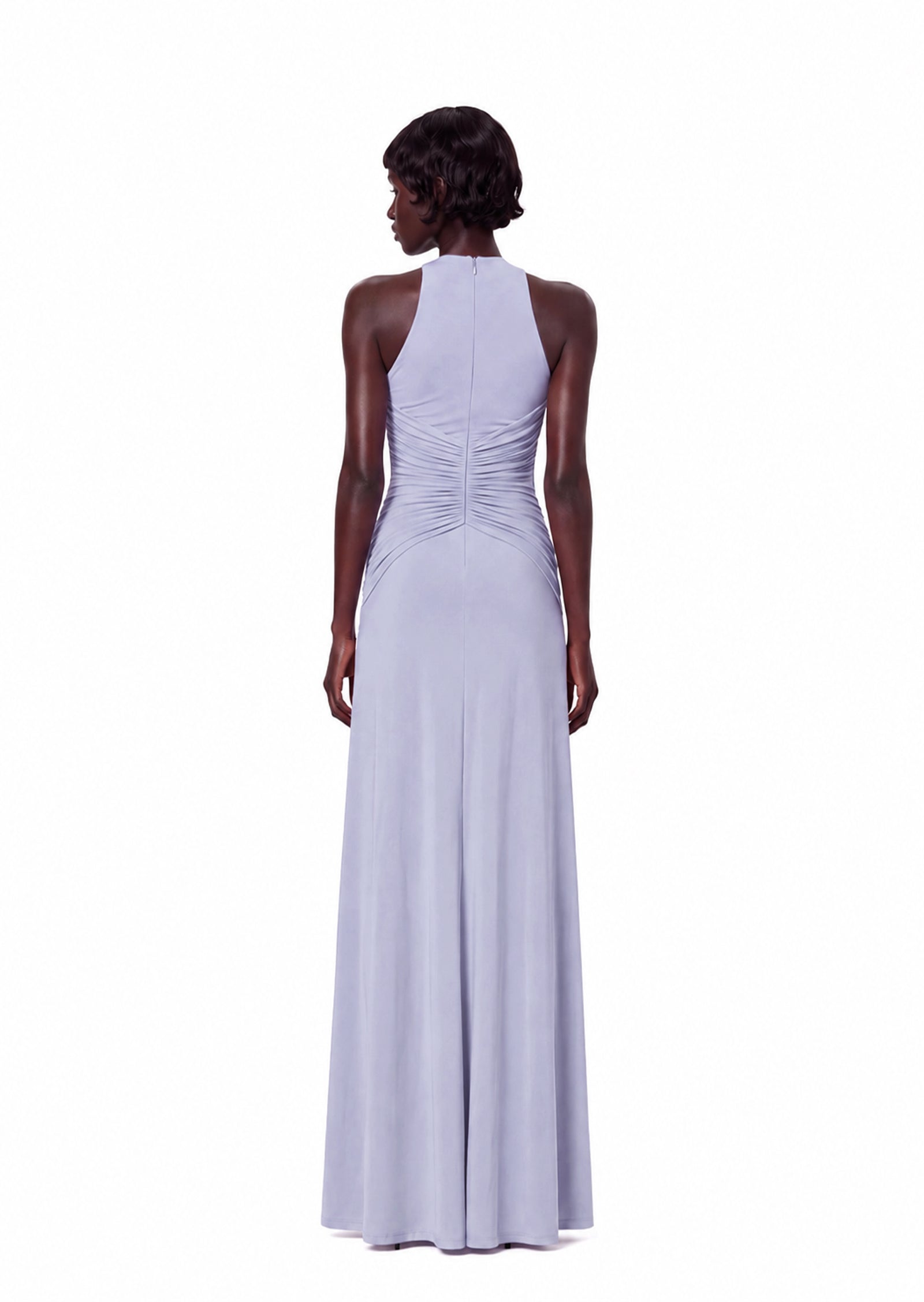 Minami Halter Neck Pleated Maxi Dress