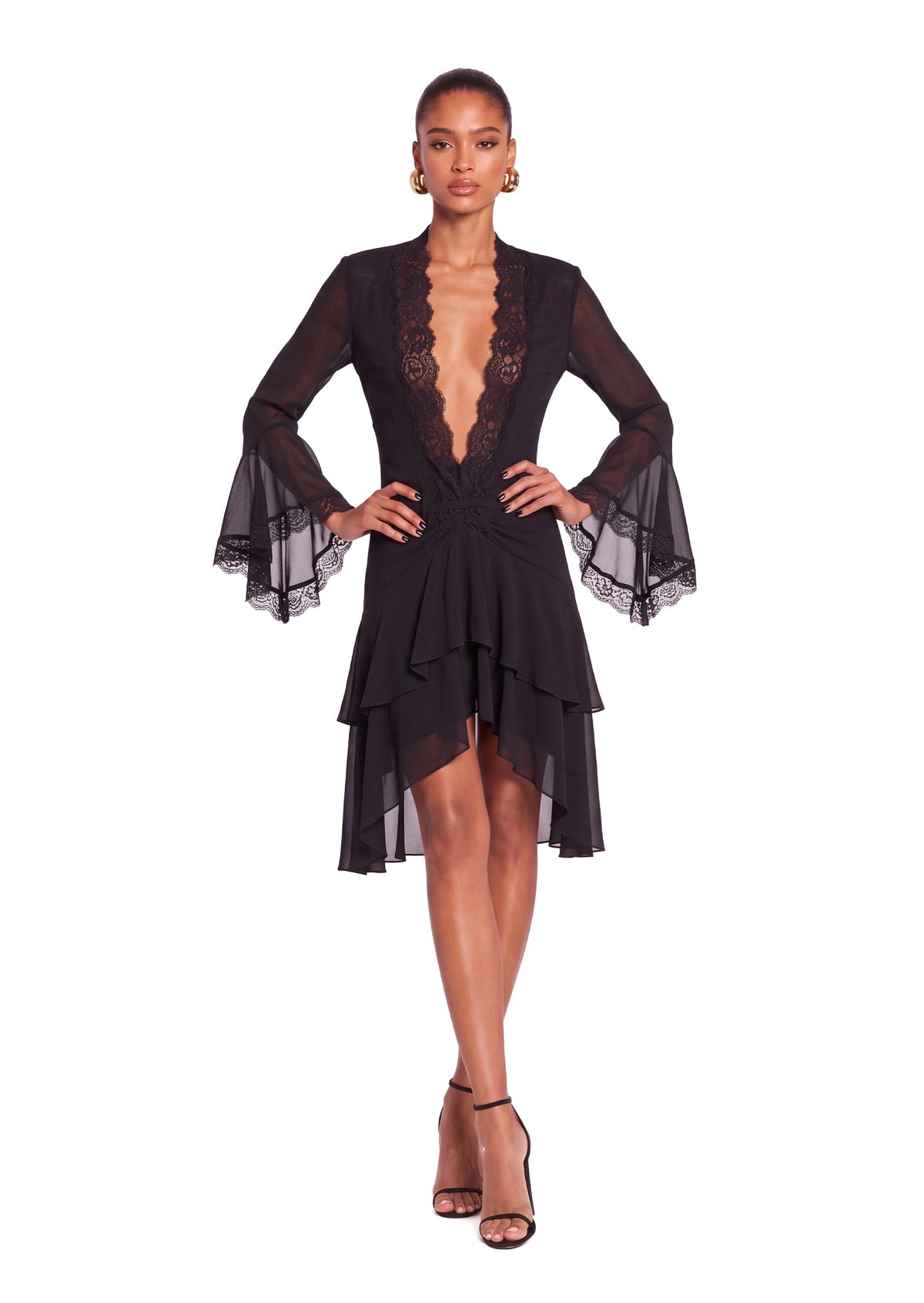 Naaji Long Sleeve Lace Mini Dress