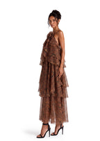 Adjatay Layered Maxi Dress In Brown