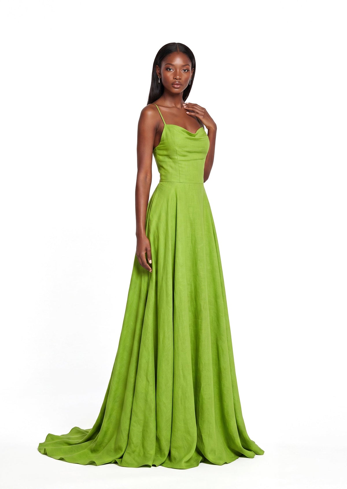 Nafasi Backless Maxi Dress In Green