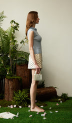 Ruched Collar Knited Top