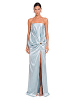 Jabr Strapless Slit Maxi Dress