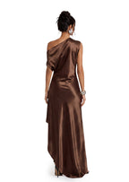 Zafar Slit Maxi Dress In Brown