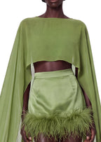 Lehua Long Shawl Strapless Skirt Set
