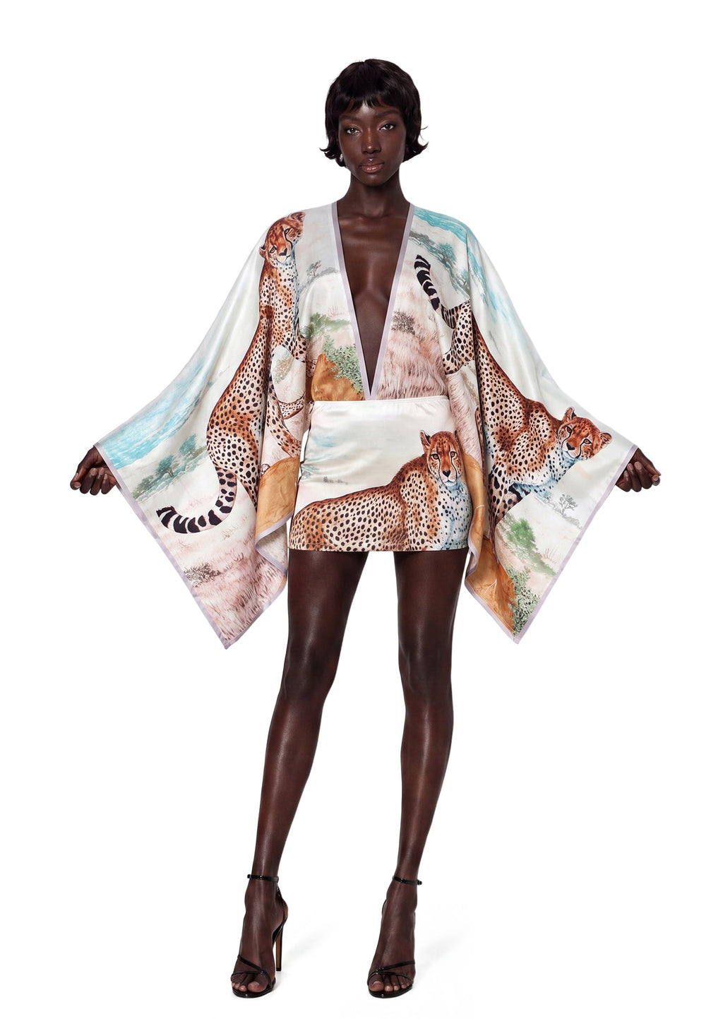 Walsh Backless Print Mini Dress
