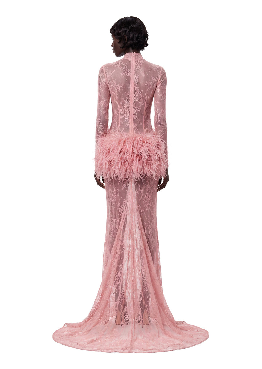 Dabney  Lace Maxi Dress In Pink