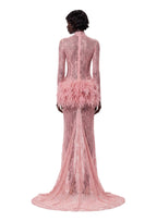 Dabney  Lace Maxi Dress In Pink