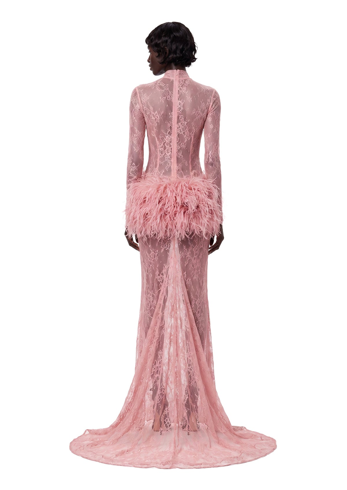 Dabney  Lace Maxi Dress In Pink