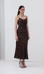 Satin Printed Slip Two Piece Sets Skirt