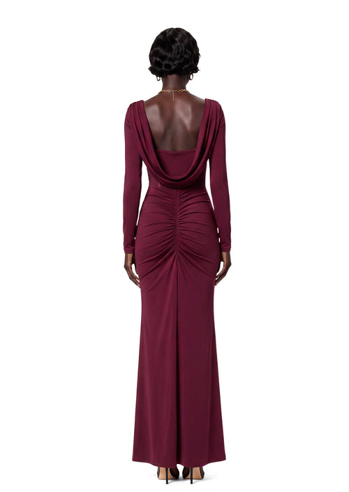 Nacirema Open Back Slit Maxi Dress