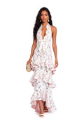 Macall Tiered Ruffle Lace Maxi Dress