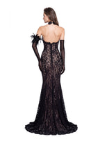 Nadalia Halter Neck Lace Maxi Dress