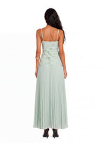 Vaclav Lace Sleeveless Maxi Dress In Mint Green