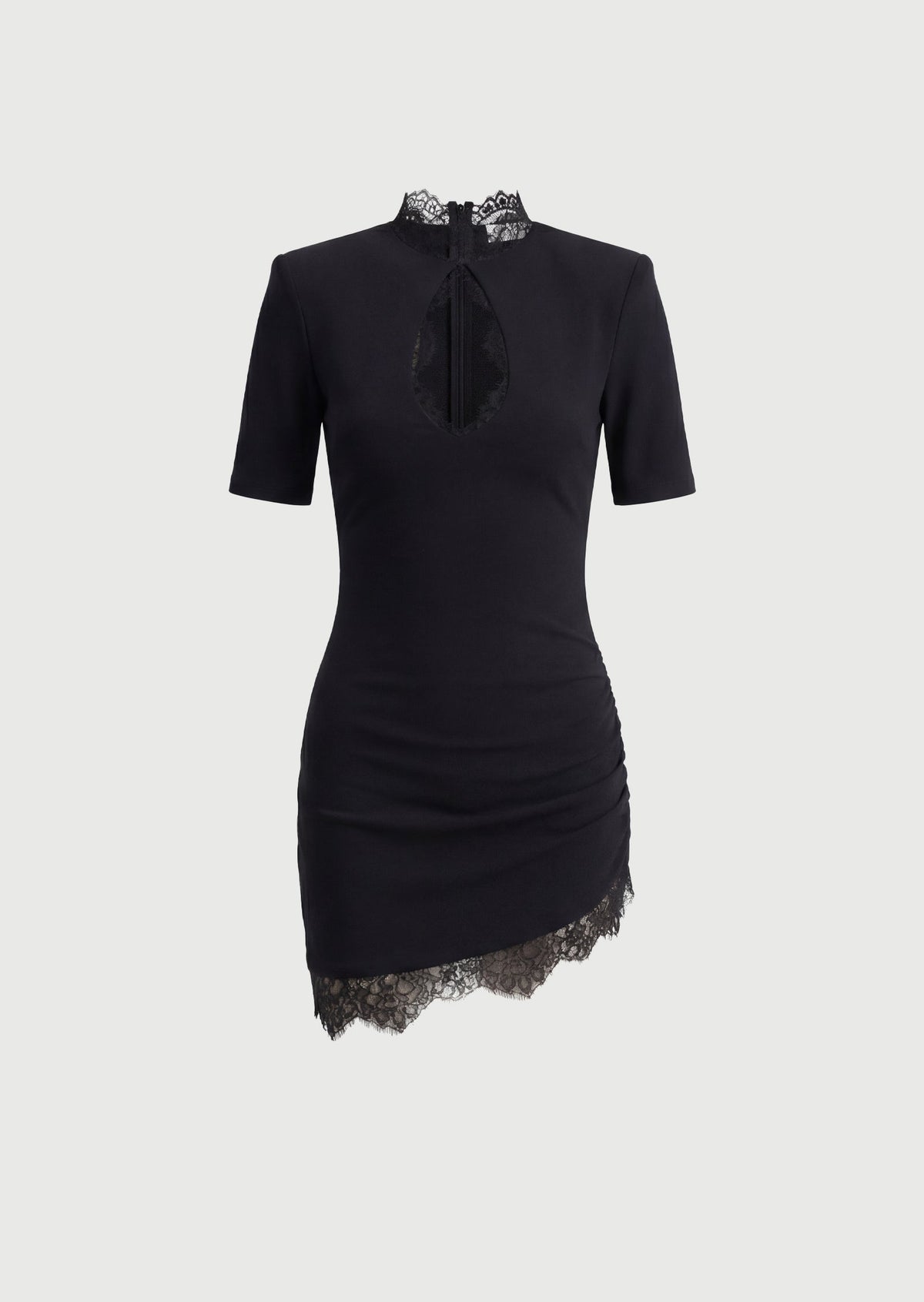 Amaya Black Lace Cut Out Mini Dress