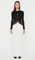Open Twist Lace Maxi Dress