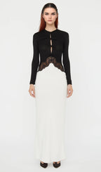 Open Twist Lace Maxi Dress