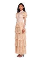 Kaikane Tiered Ruffle Lace Maxi Dress