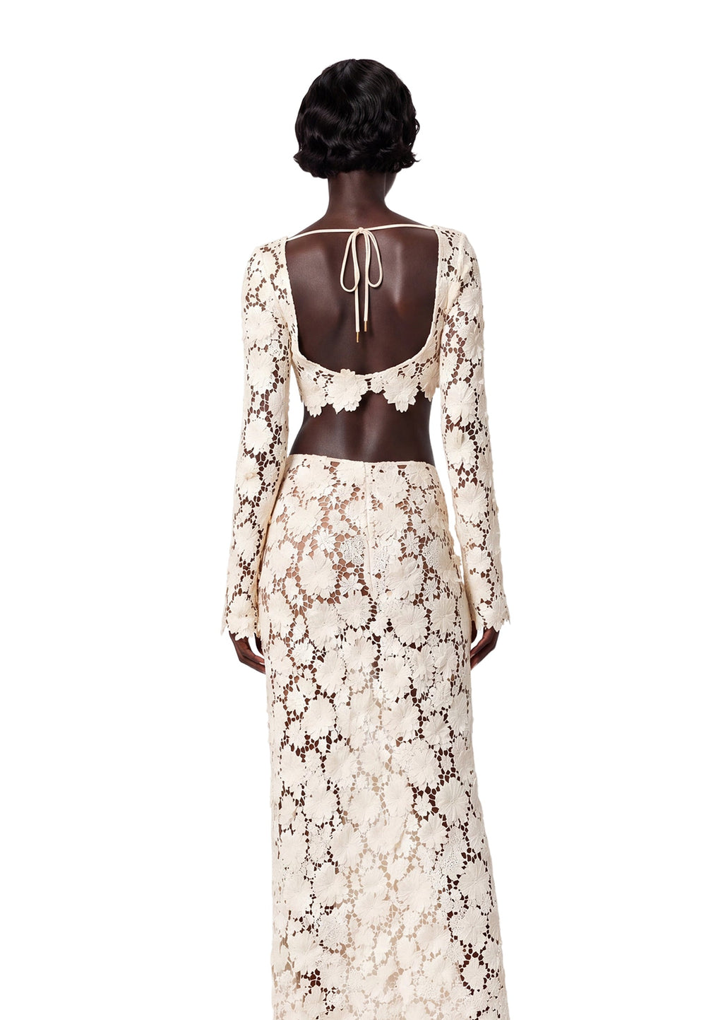 Xaila Long Sleeved Short Top & Long Skirt Set