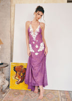 Antheia  Lace Maxi Dress In Light Puple