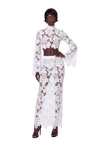 Xarles High Neck Cropped Top & Long Skirt Set