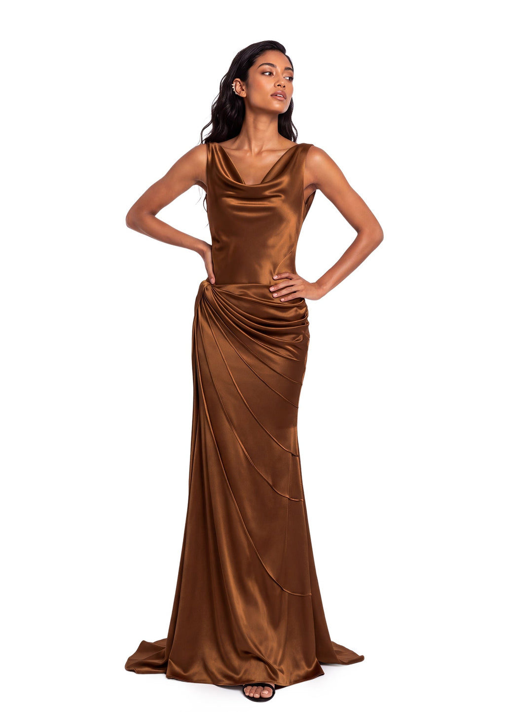 Macawi Satin Sleeveless Maxi Dress