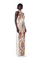 Zale Sleeveless Halter Neck Printed Maxi Dress
