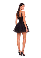 Jacinda  Sleeveless Lace Slip Dress In Black
