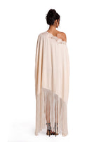 Minh Satin Lace Tassel Maxi Dress In White