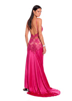 Gabouray Lace Satin Maxi Dress