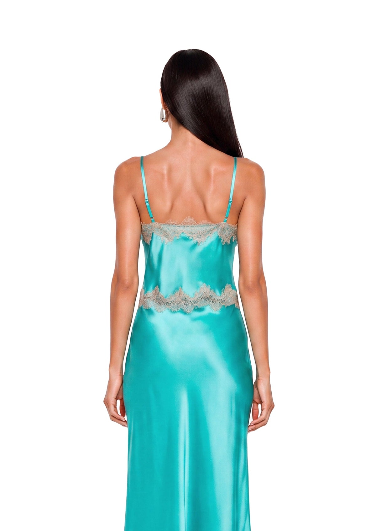 Xander Satin Lace Camisole & Midi Skirt Set