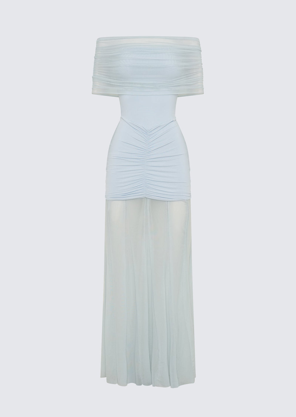 Slinky Off Shoulder Maxi Dress