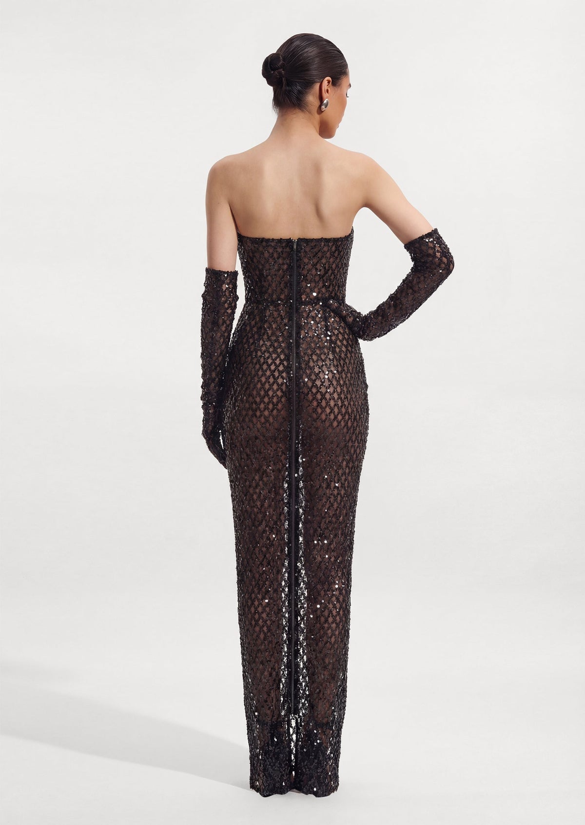 Bronx Embellished Maxi Dress With Gloves
