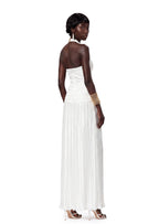 Sabeen Satin Halter Neck Maxi Dress