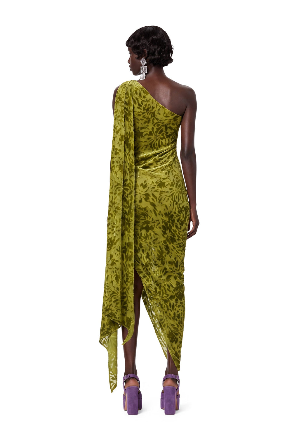 Laith Sleeveless One Shoulder Midi Dress