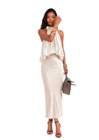 Sadelle Halter Neck Sleeveless Midi Dress