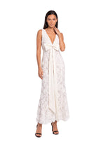 Lahayla V Neck Maxi Dress In White