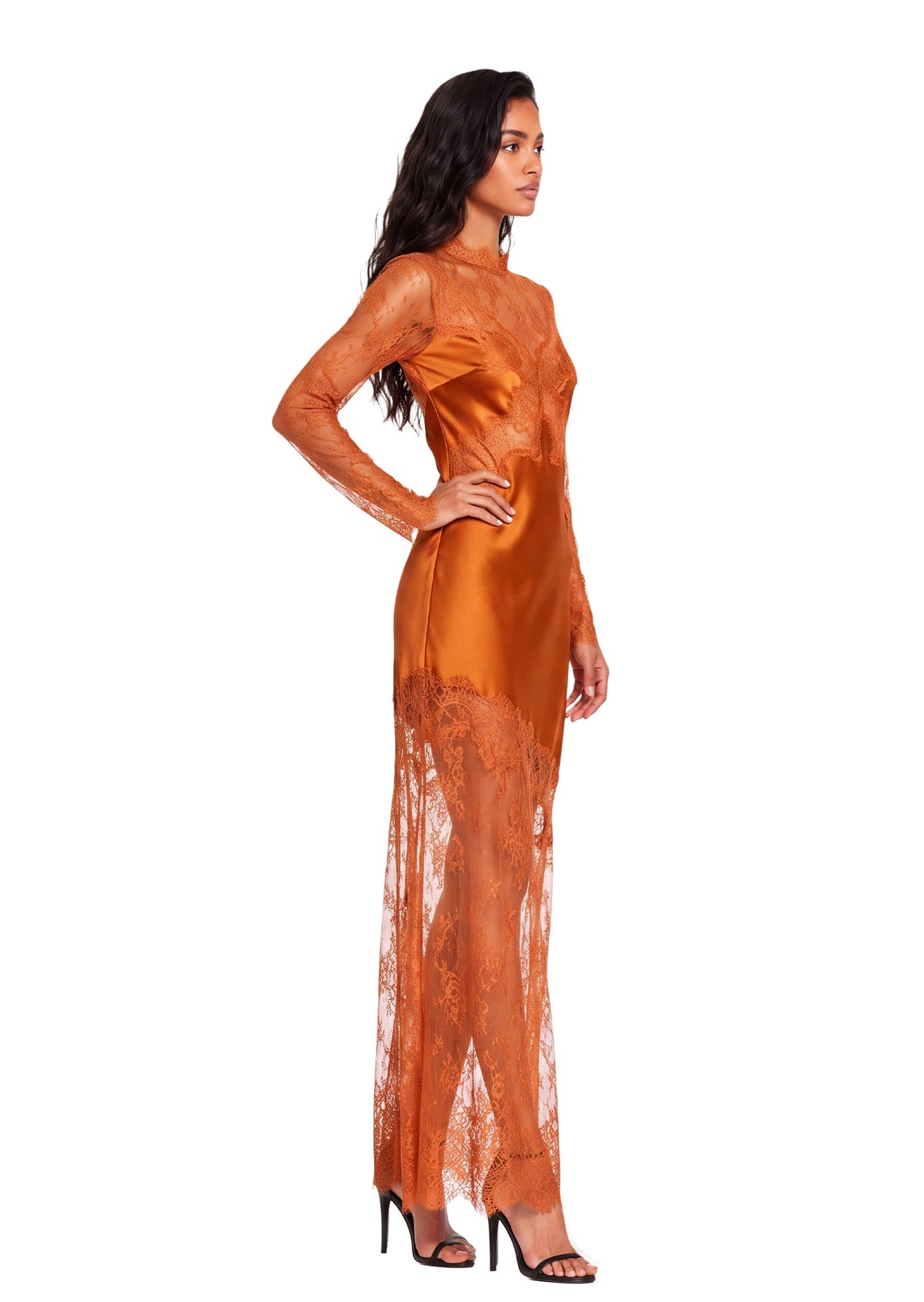 Dagur Lace  Satin Maxi Dress