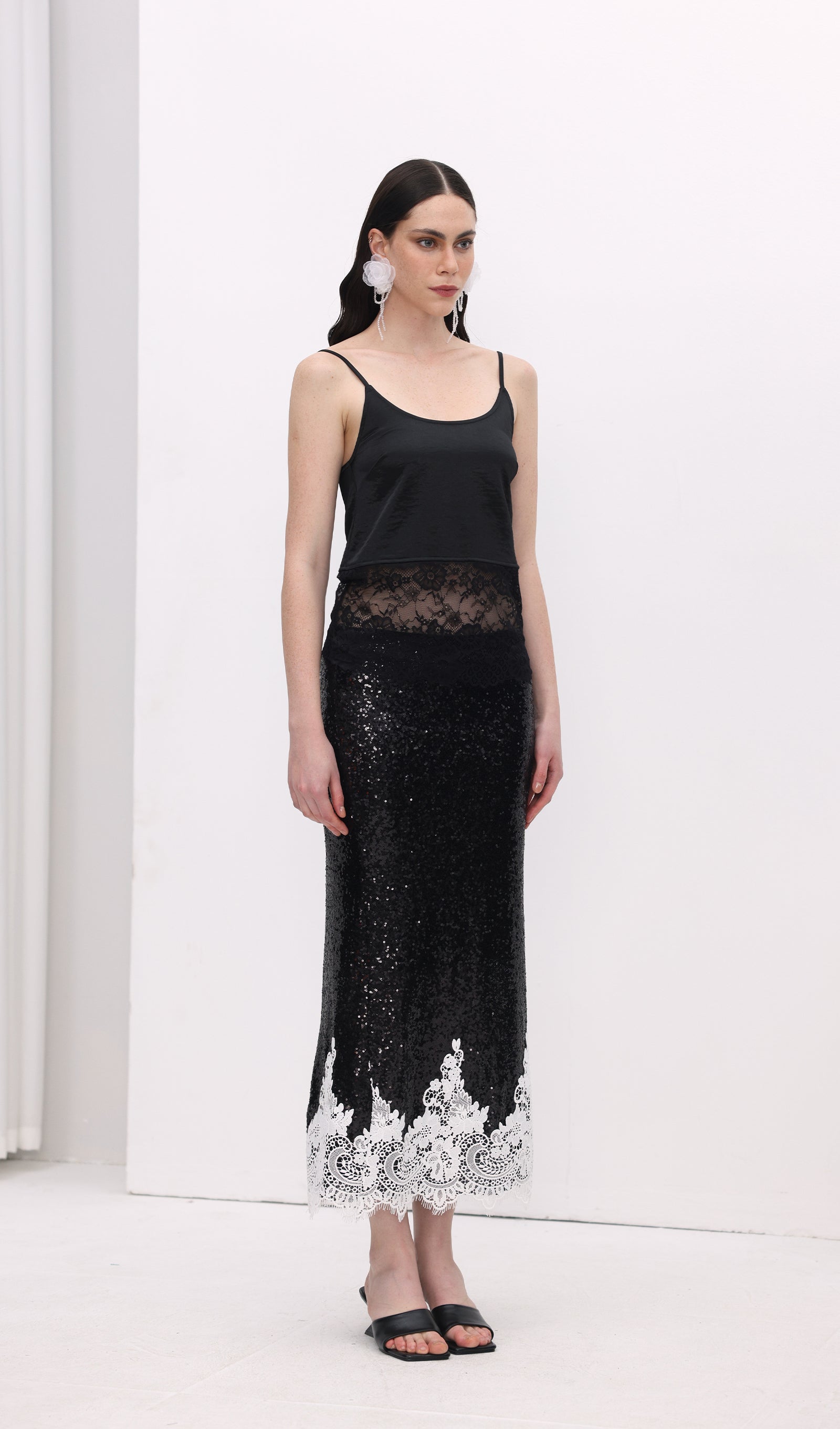 Solid Lace Crop Top