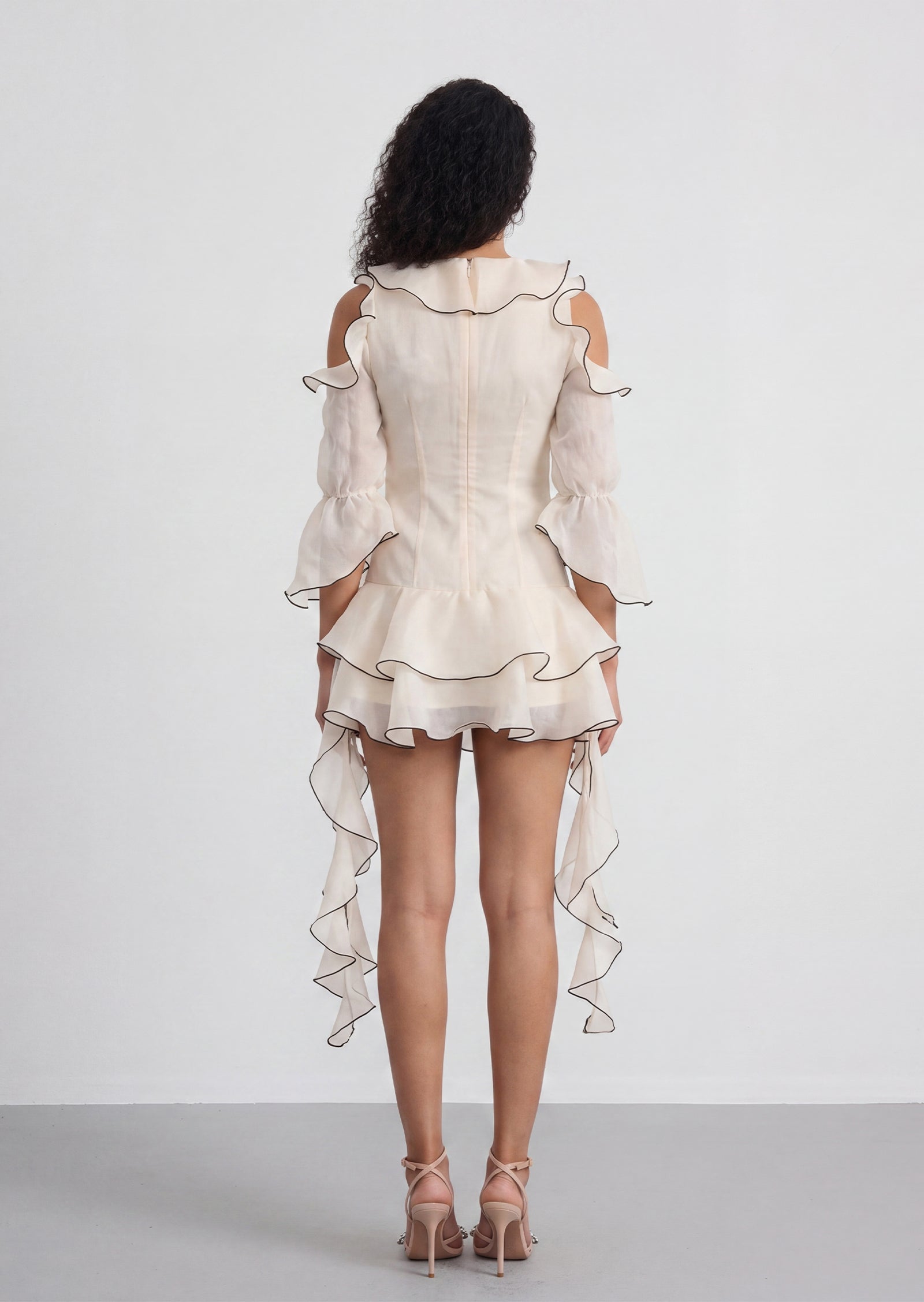 Blanche Ruffle Bubble Mini Dress