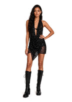 Gaiva Sequin Halter Top and Skirt Set