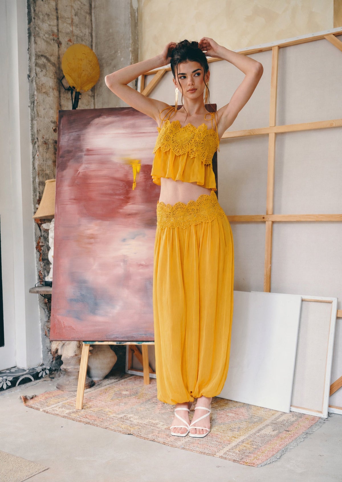 ( 60% OFF Final Week ) Luenie Chiffon Top & Pant Two Piece Set - 8 colors