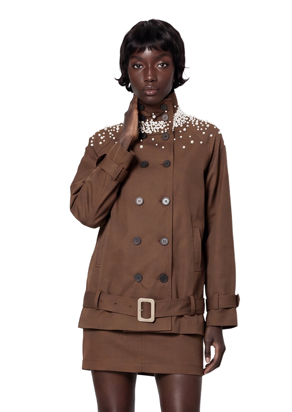 Fabienne Beaded Trench Coat