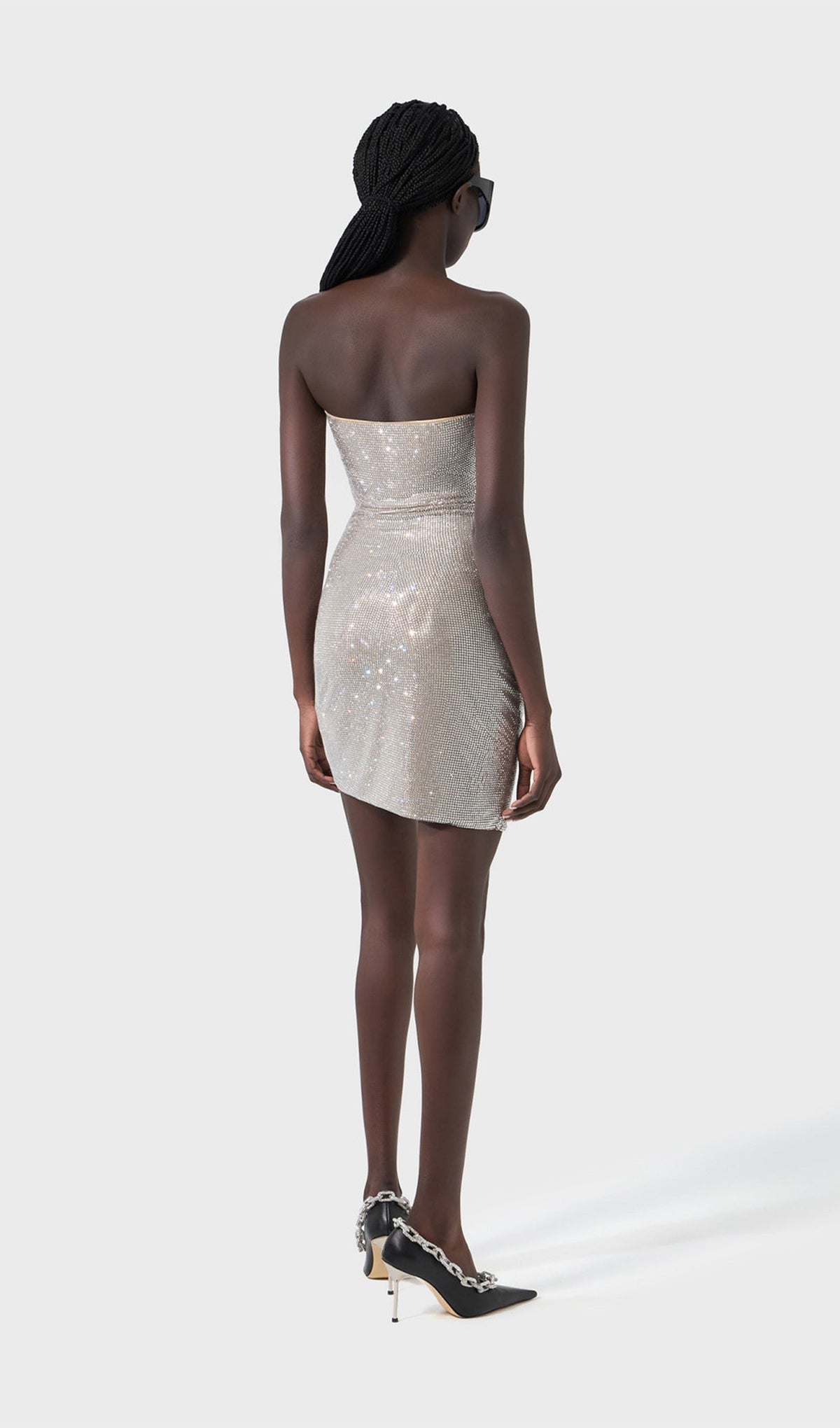 Crystal-Embellished Mini Dress