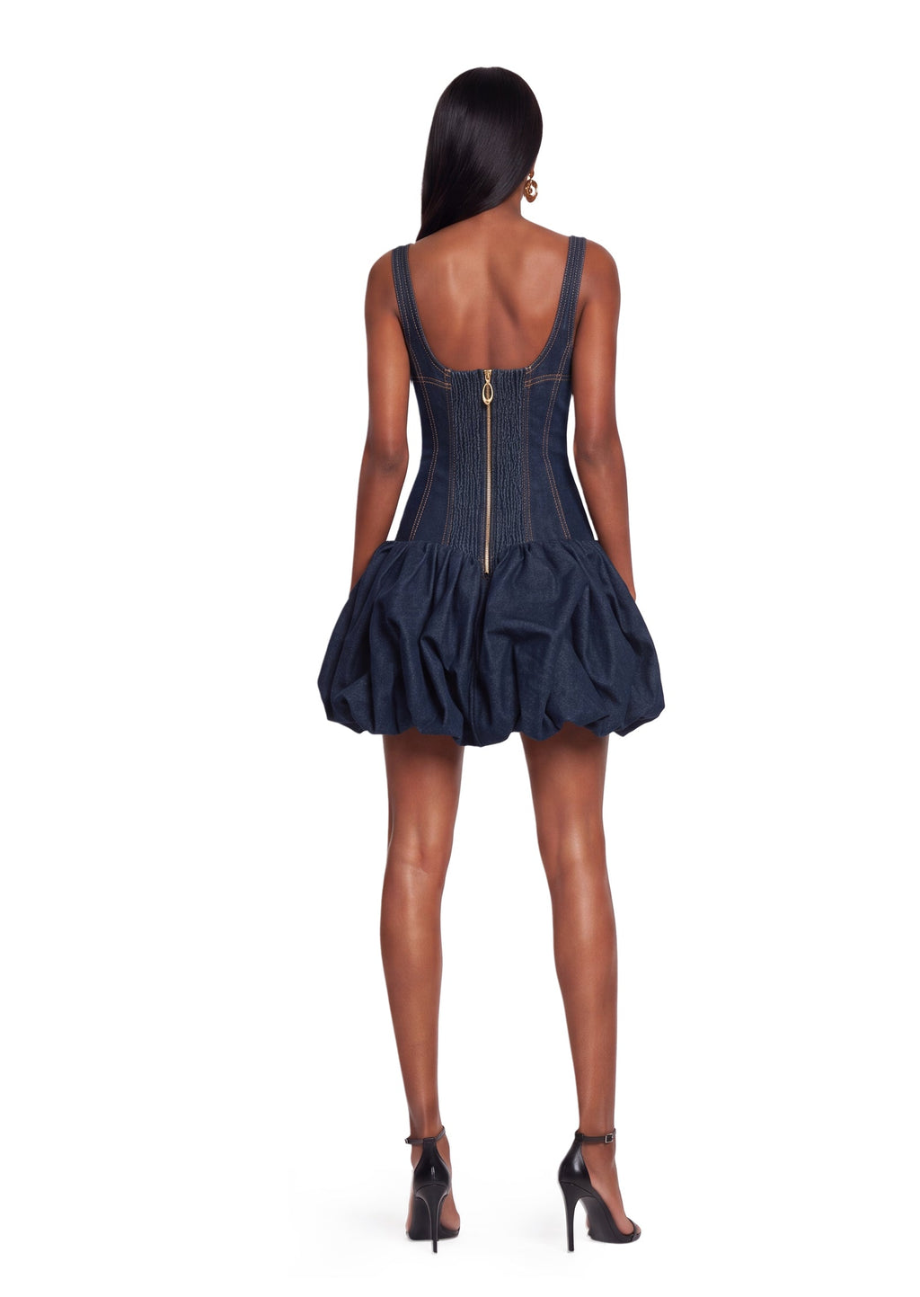 Macadrian Sleeveless Denim Mini Dress